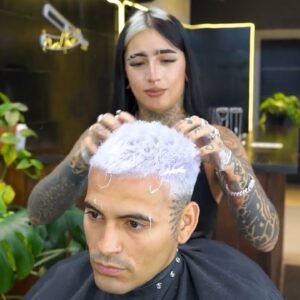 Platinado en Cabello Corto